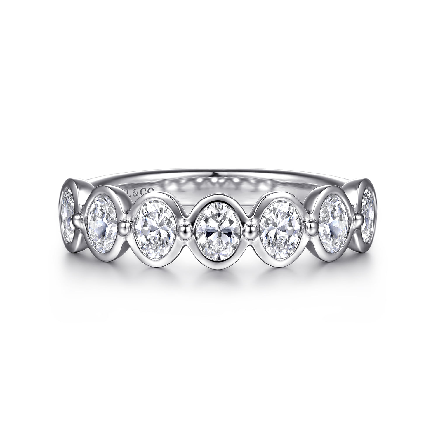 Bezel 7 Stone Diamond Anniversary Band