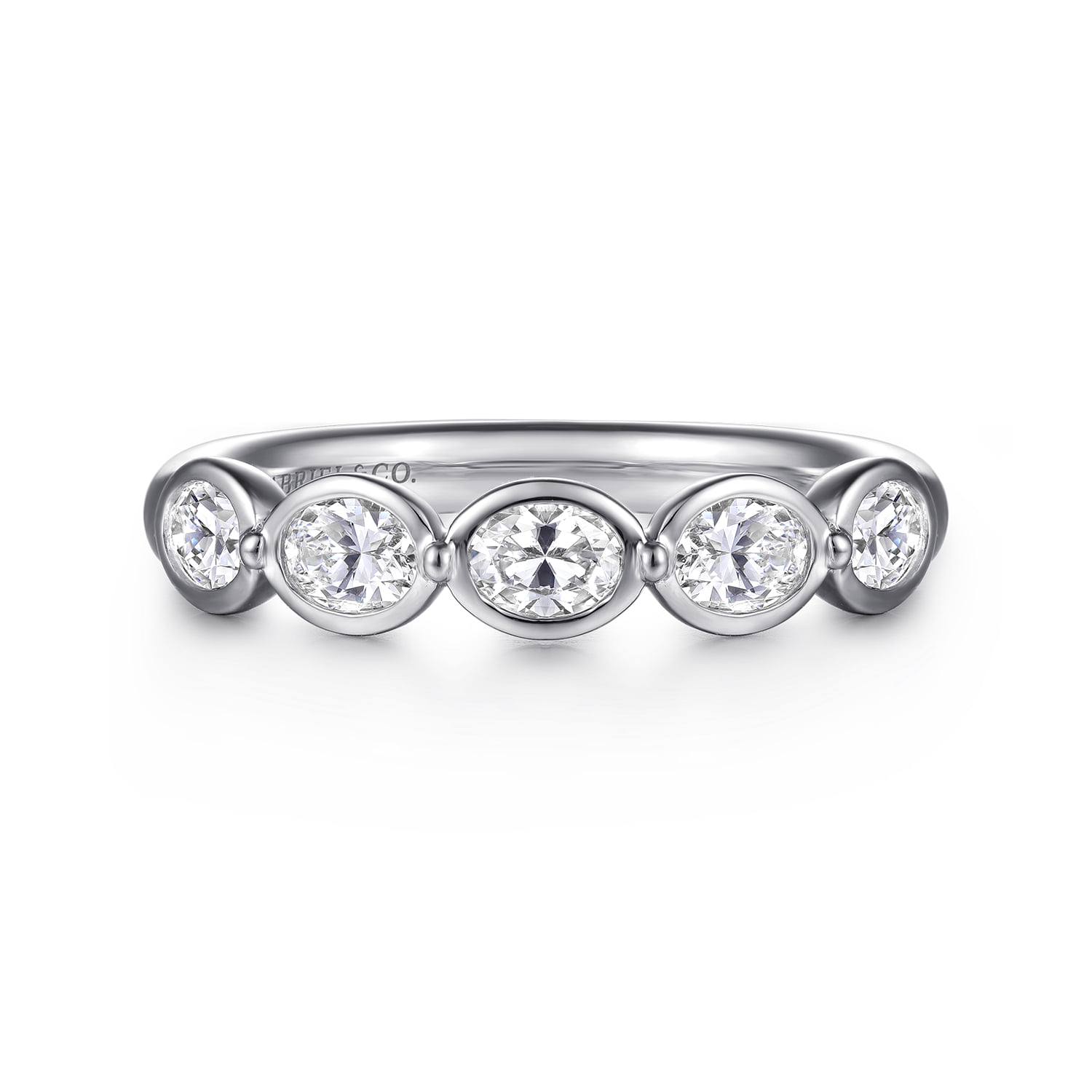 Bezel 5 Stone Diamond Anniversary Band