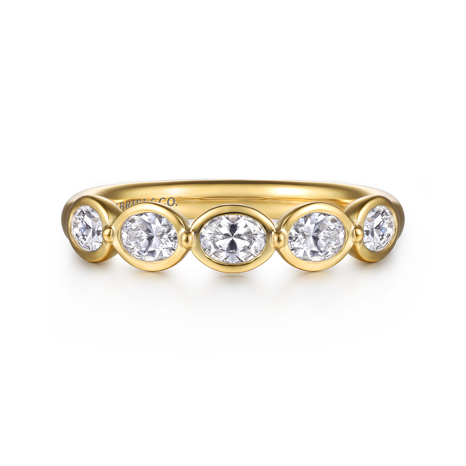 Bezel 5 Stone Diamond Anniversary Band