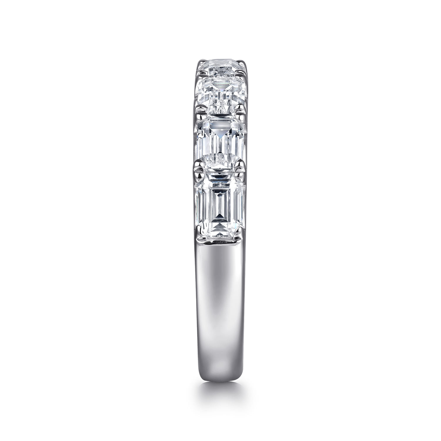 Prong 7 Stone Diamond Anniversary Band in 14K White Gold, photograph 4