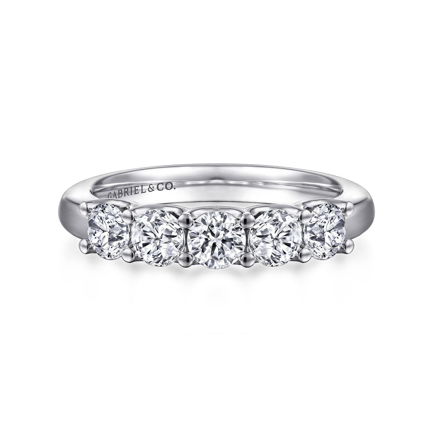 Scallop Setting 5 Stone Diamond Anniversary Band