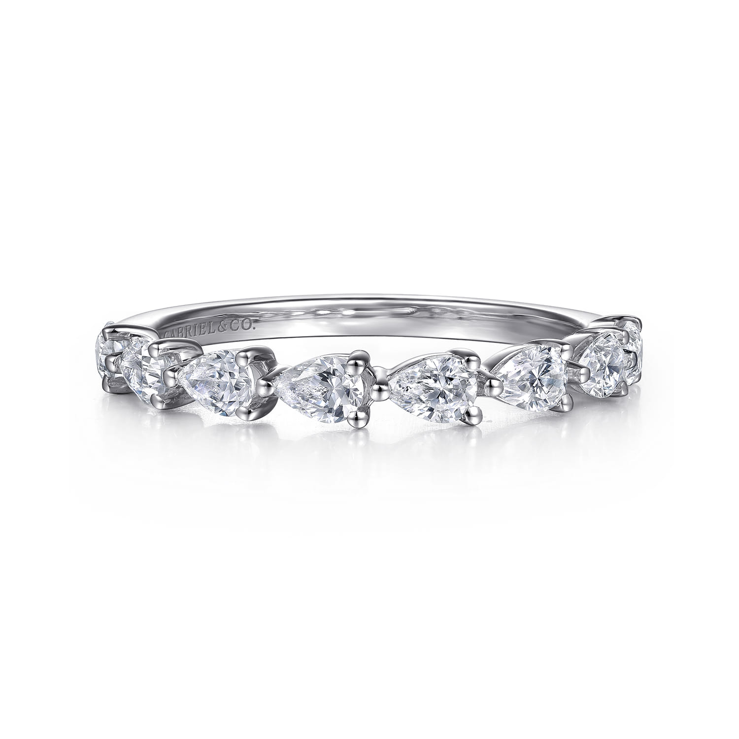 East West Prong Set Diamond Anniversary Band