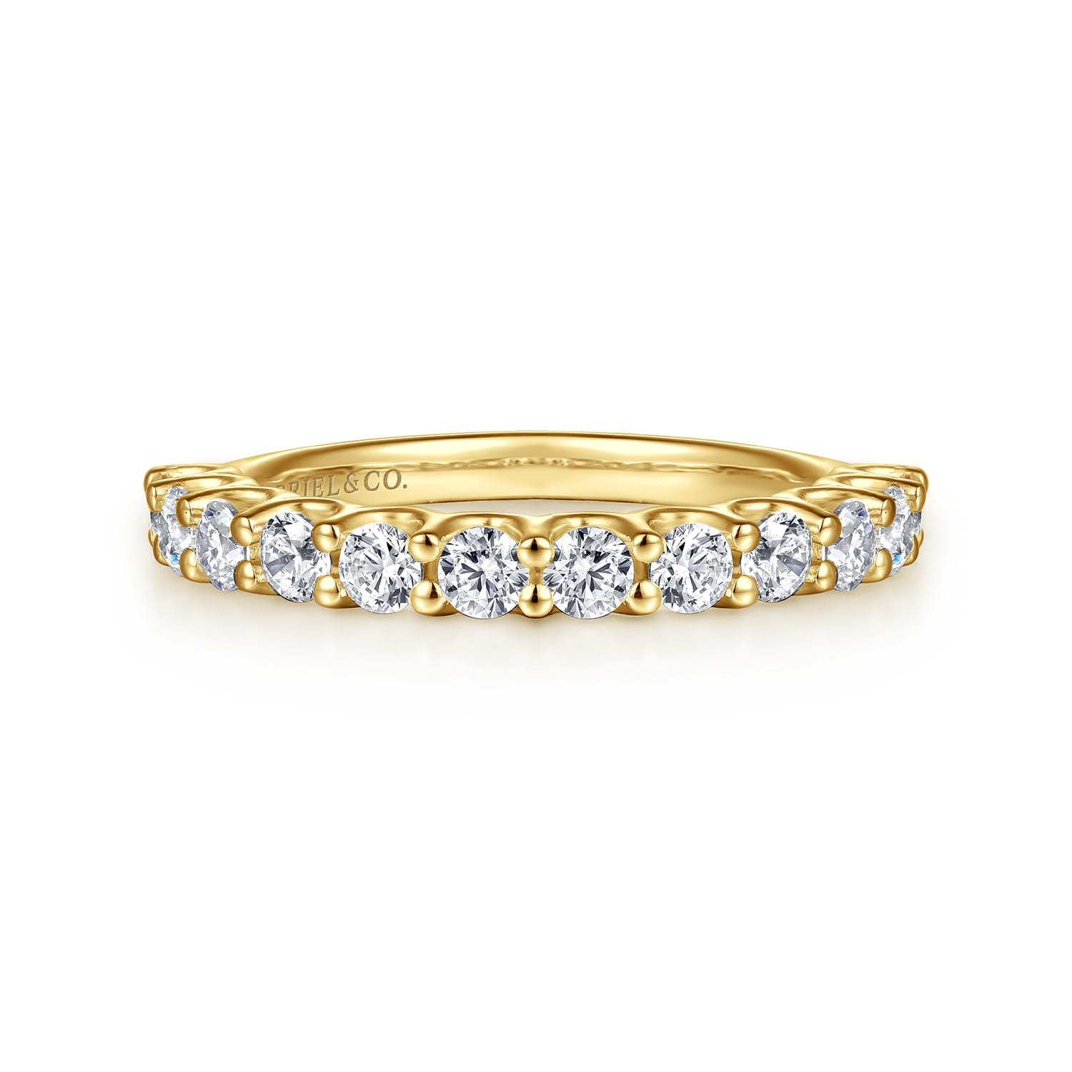 Scallop Setting Diamond Wedding Band