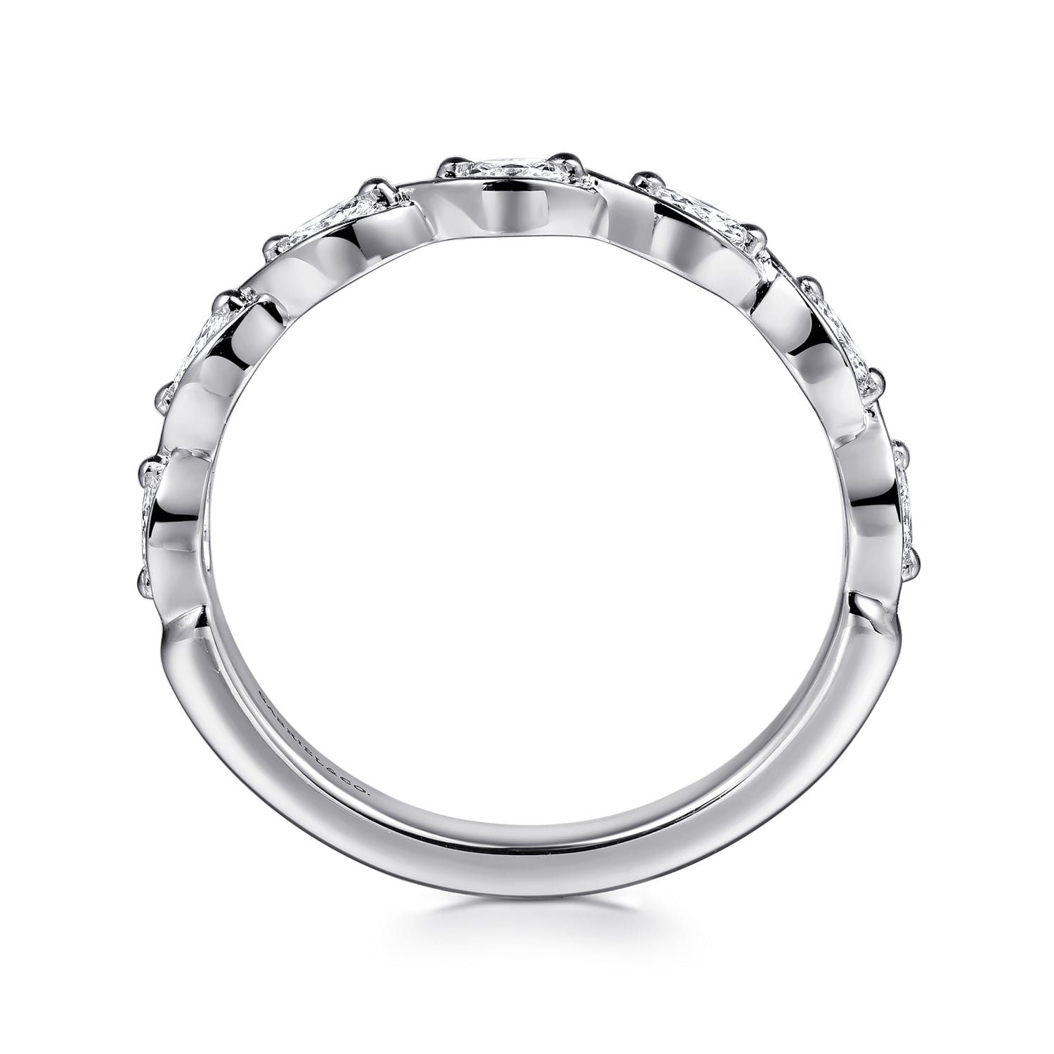 Diamond Anniversary Band in 14K White Gold, photograph 2