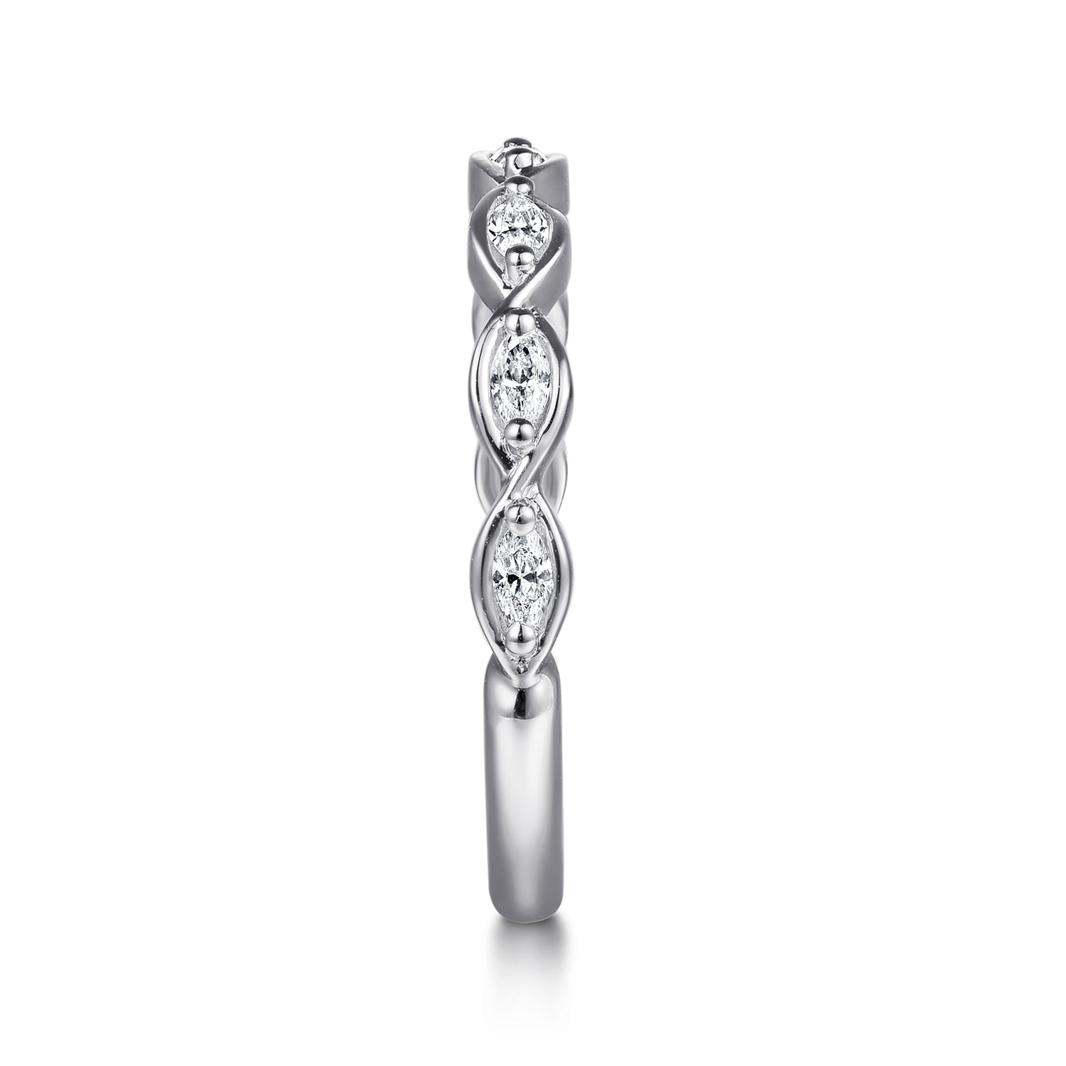 Diamond Anniversary Band in 14K White Gold, photograph 4
