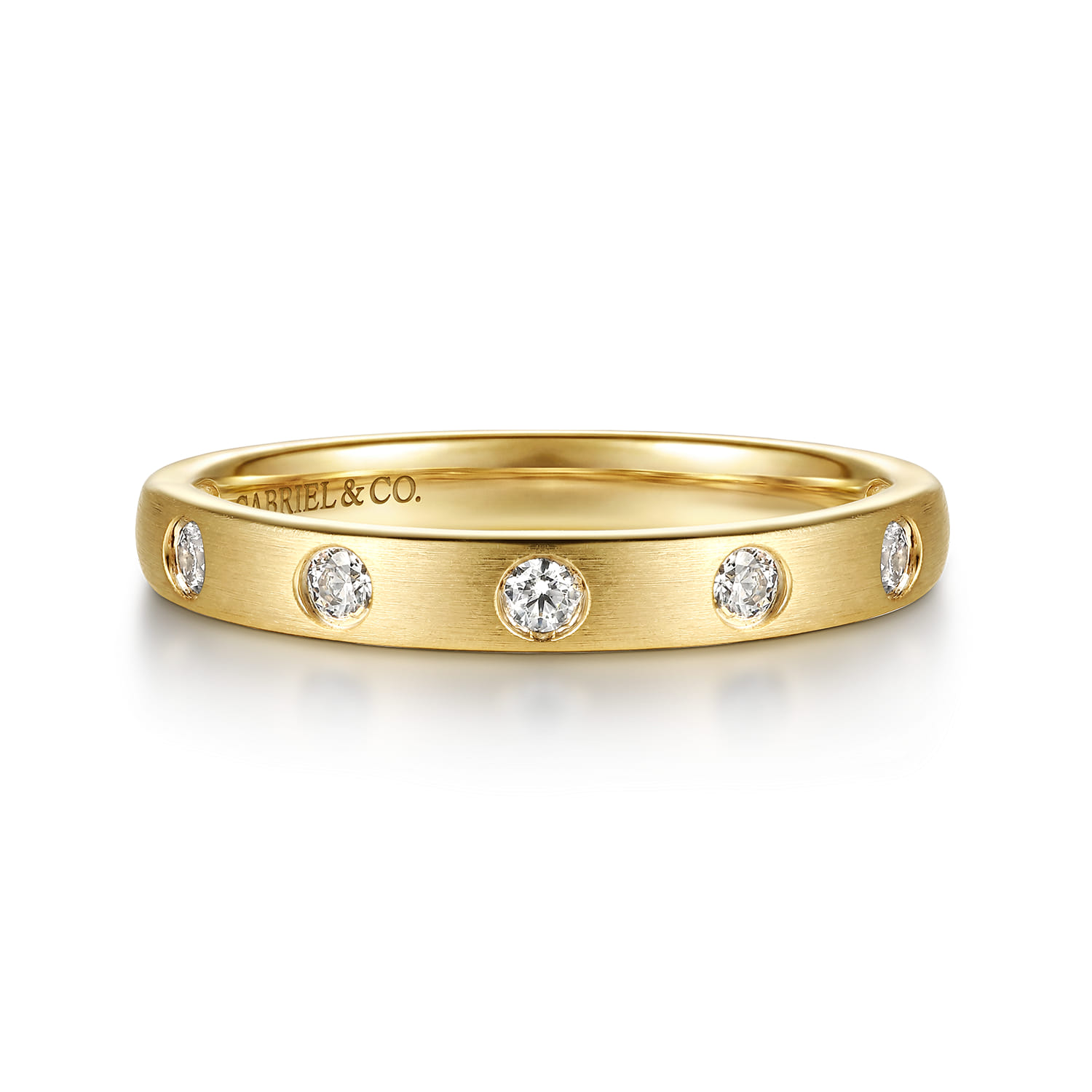 Flush Set 7 Stone Diamond Anniversary Band