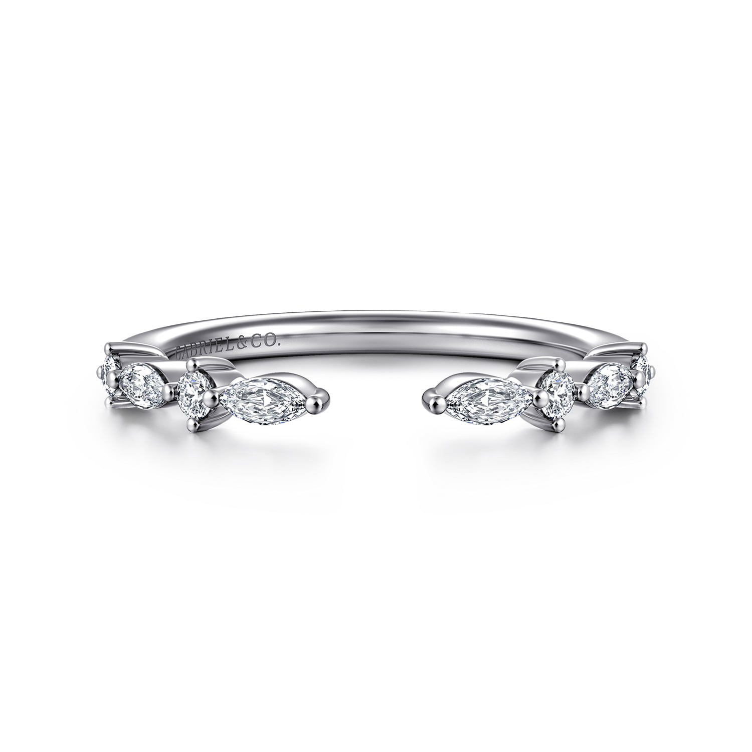 and Open Diamond Anniversary Band