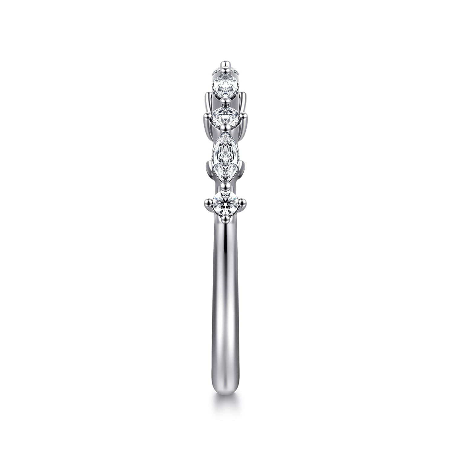 and Open Diamond Anniversary Band in 14K White Gold, photograph 4