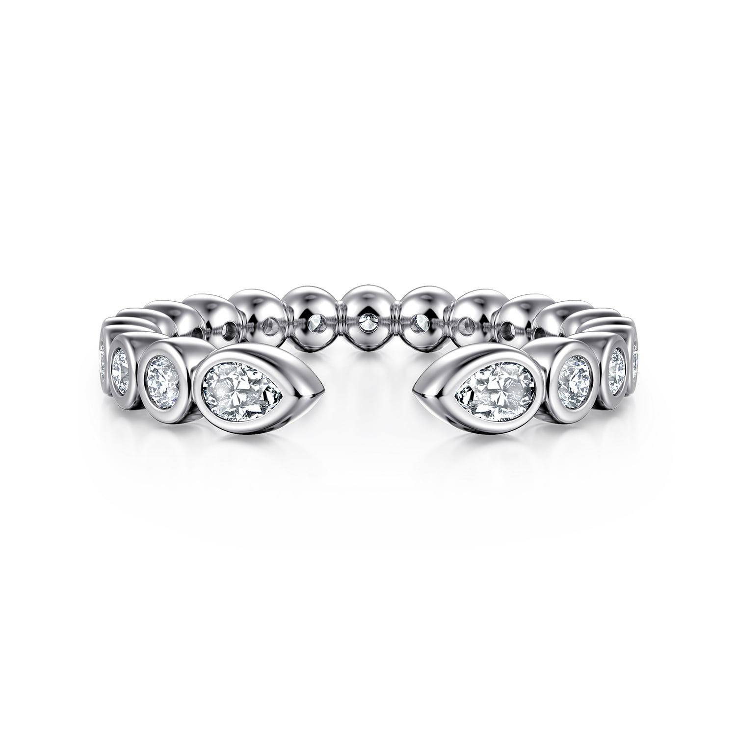 Bezel Set and Open Diamond Eternity Band