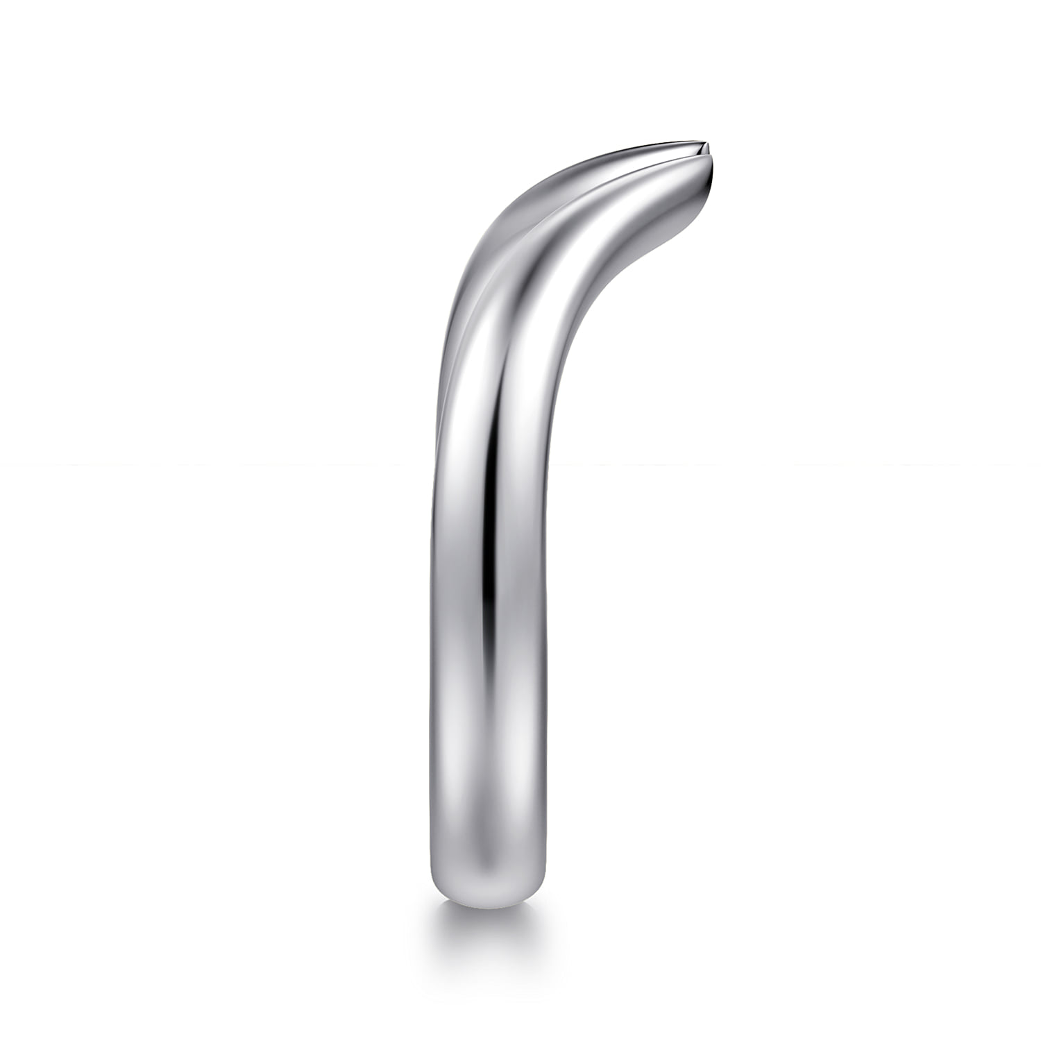 Curved Open Anniversary Band in 14K White Gold, photograph 4