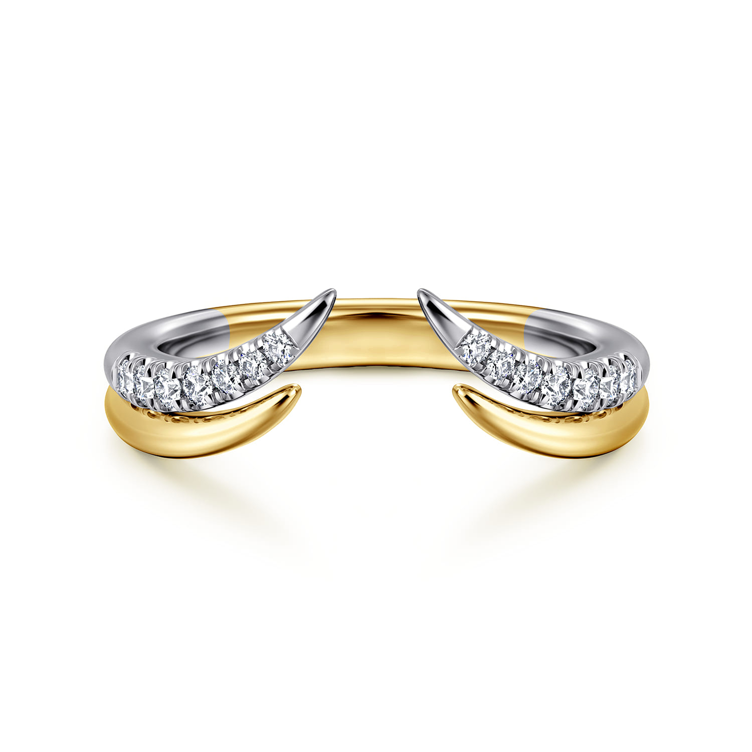 Curved U Setting Diamond Open Anniversary Band