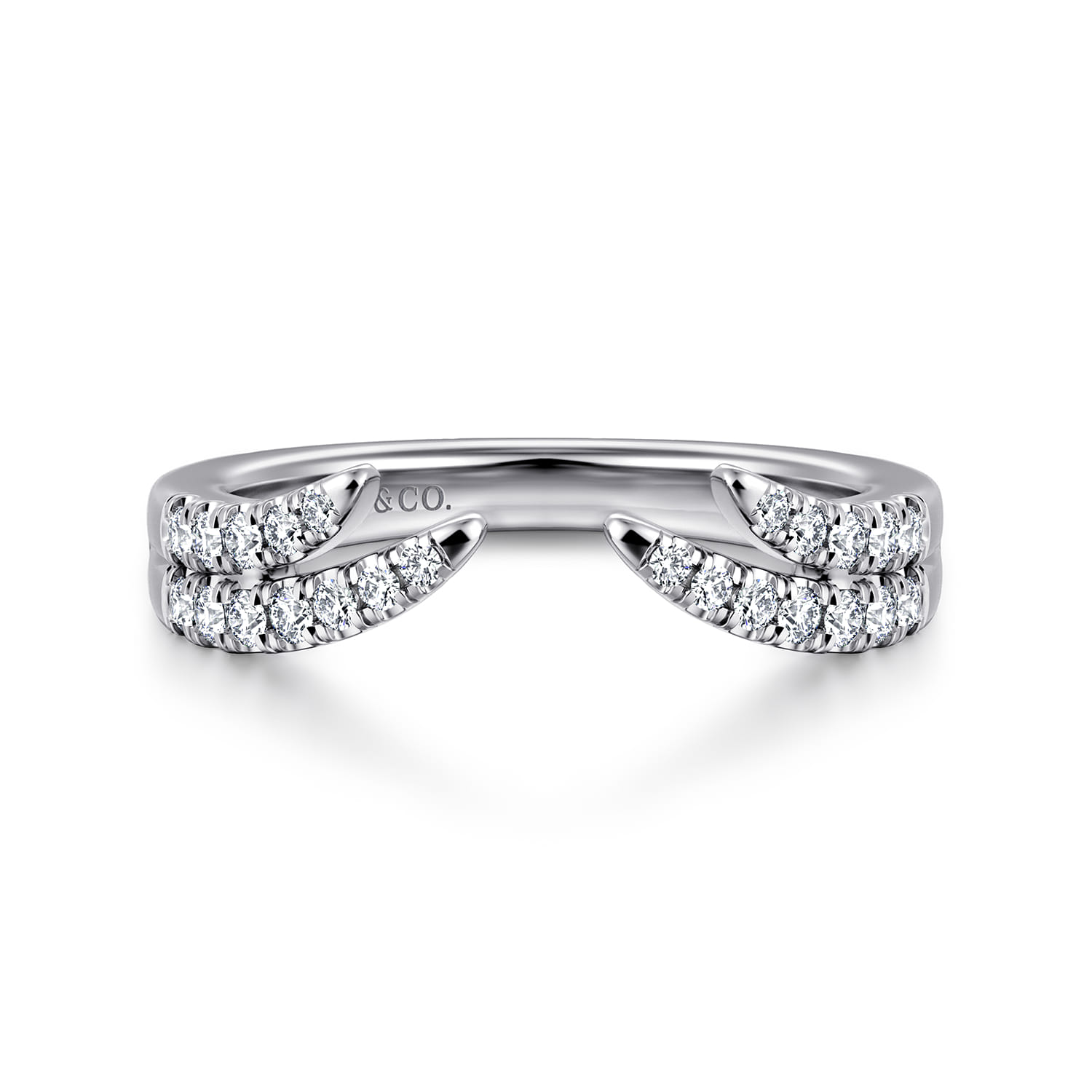 Curved U Setting Diamond Open Anniversary Band