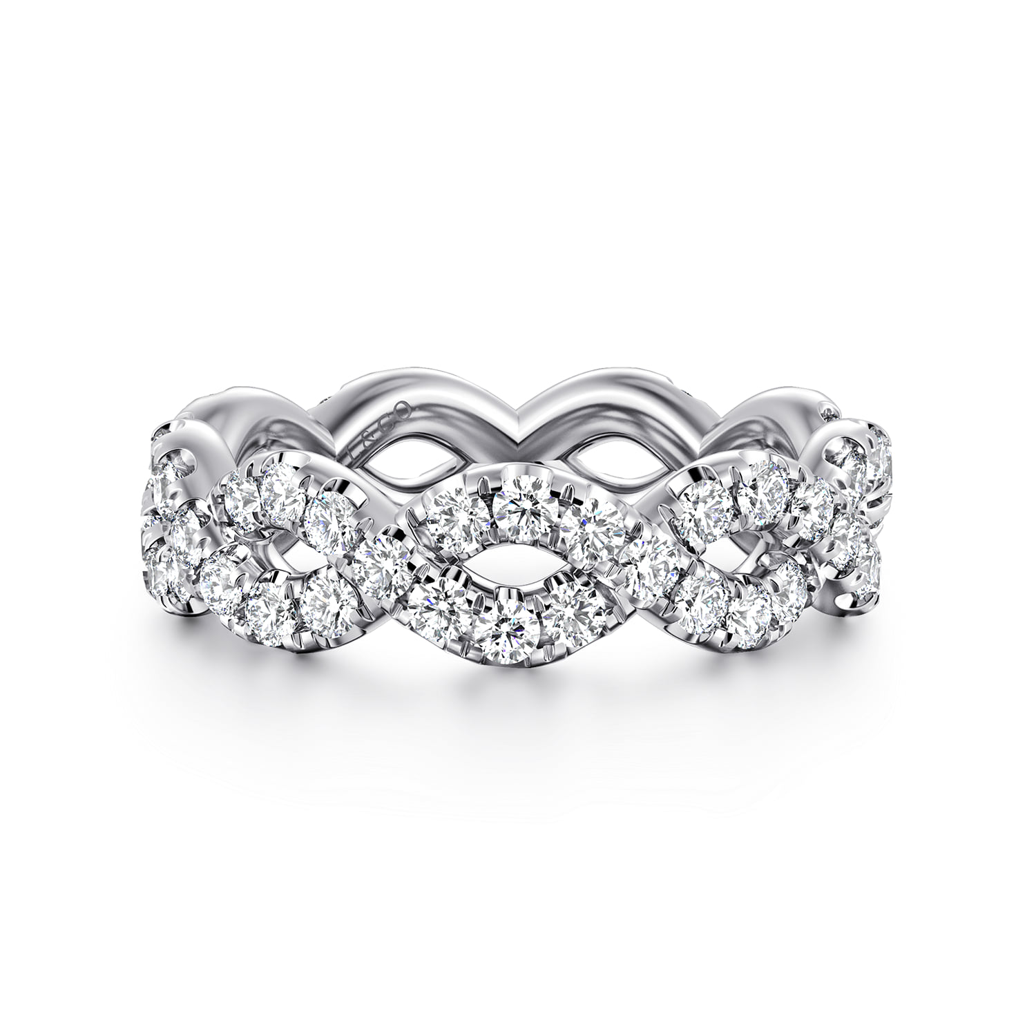 Twisted Diamond Anniversary Band