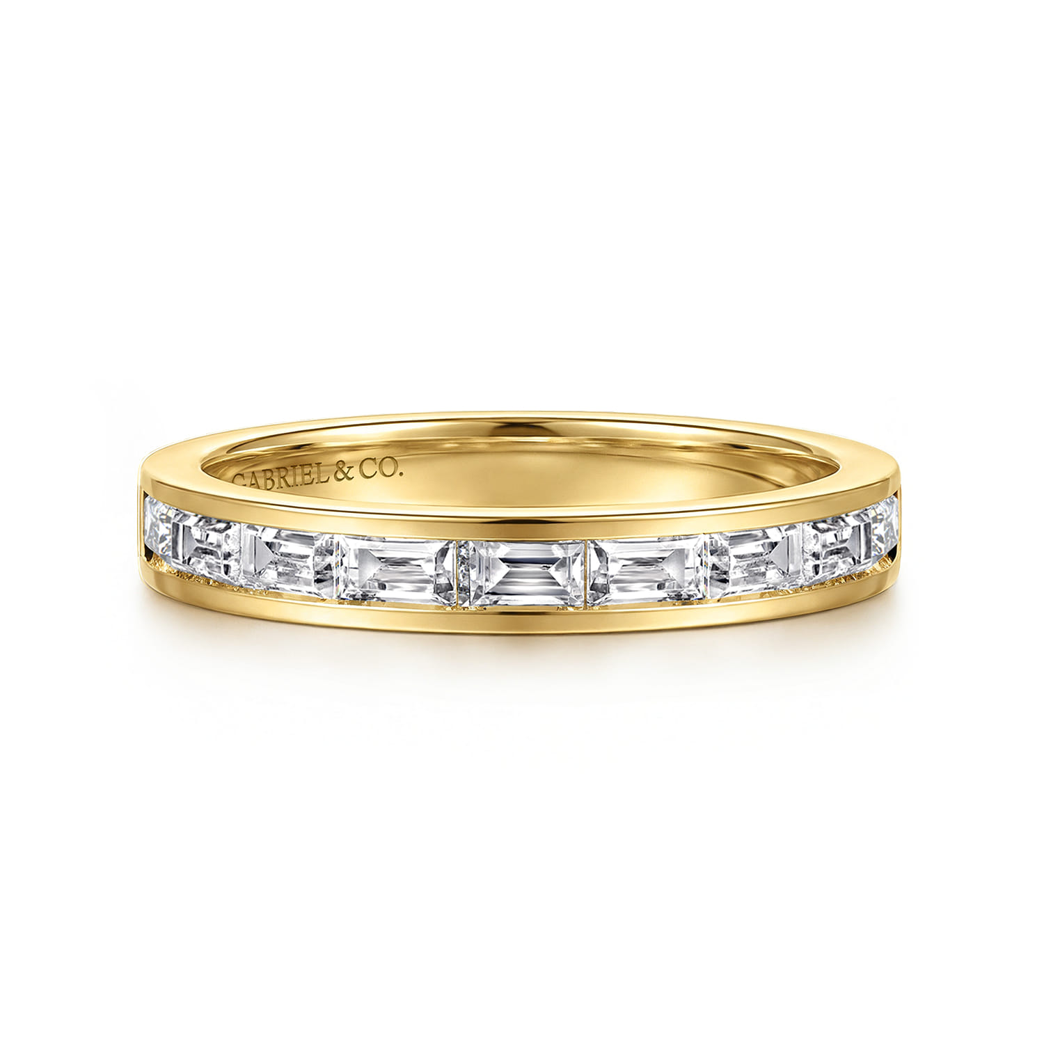 Channel Set Baguette Diamond Wedding Band