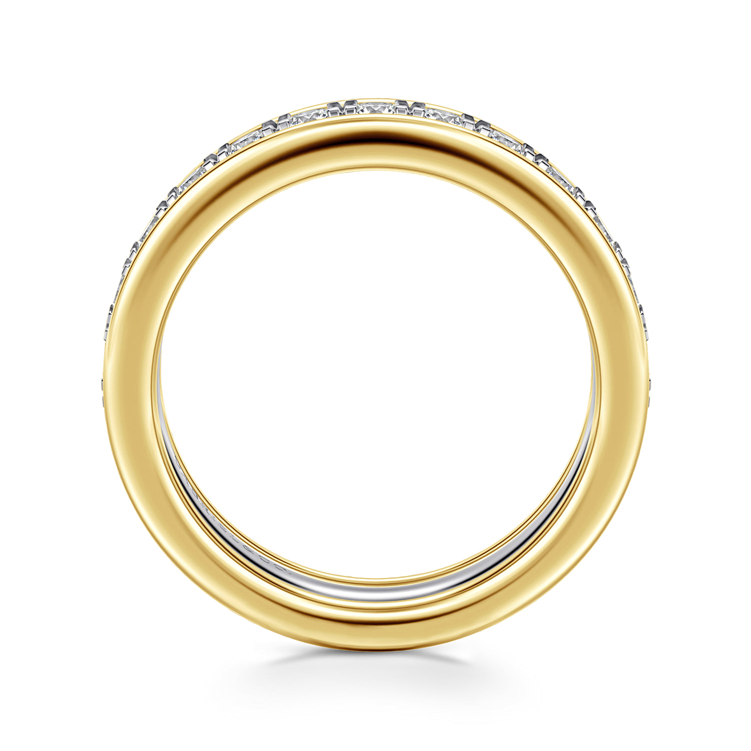 Diamond Eternity Band in 14K White/Yellow Gold, photograph 2