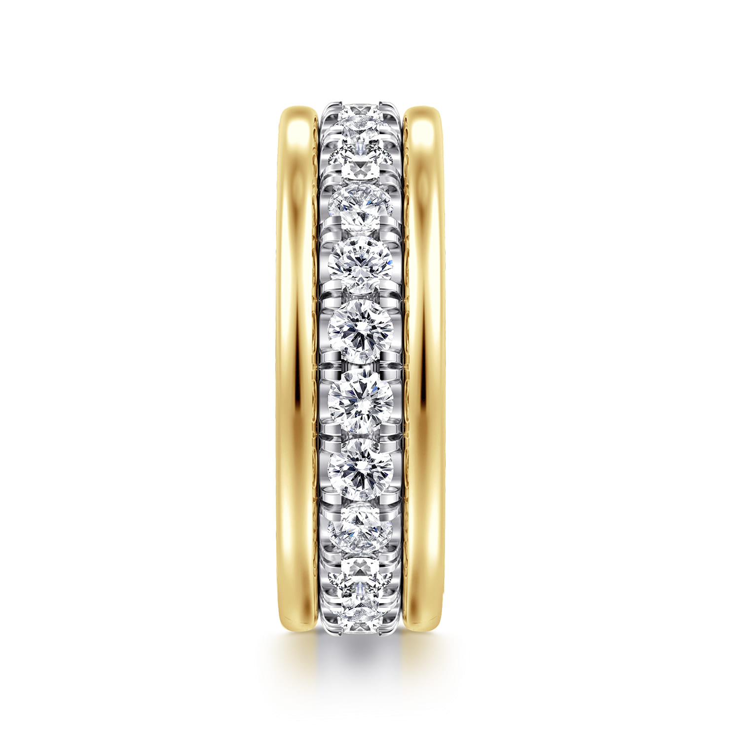 Diamond Eternity Band in 14K White/Yellow Gold, photograph 4