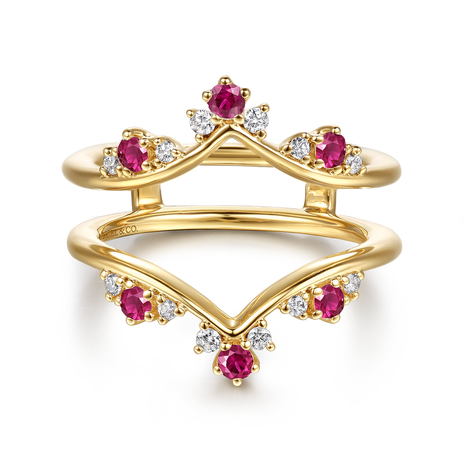Prong Set Ruby and Diamond Ring Enhancer