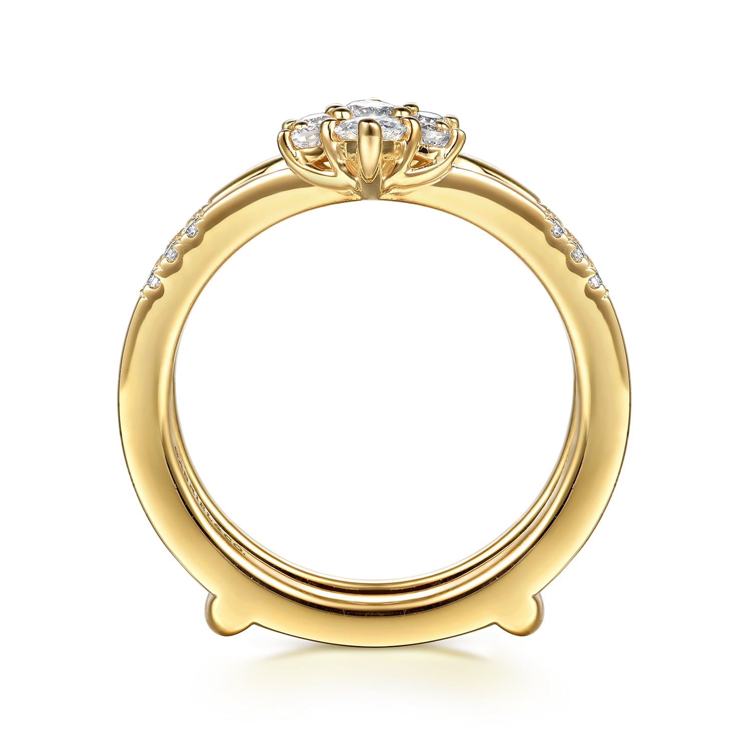 Prong set and Diamond Ring Enhancer in 14K Yellow Gold, photograph 2