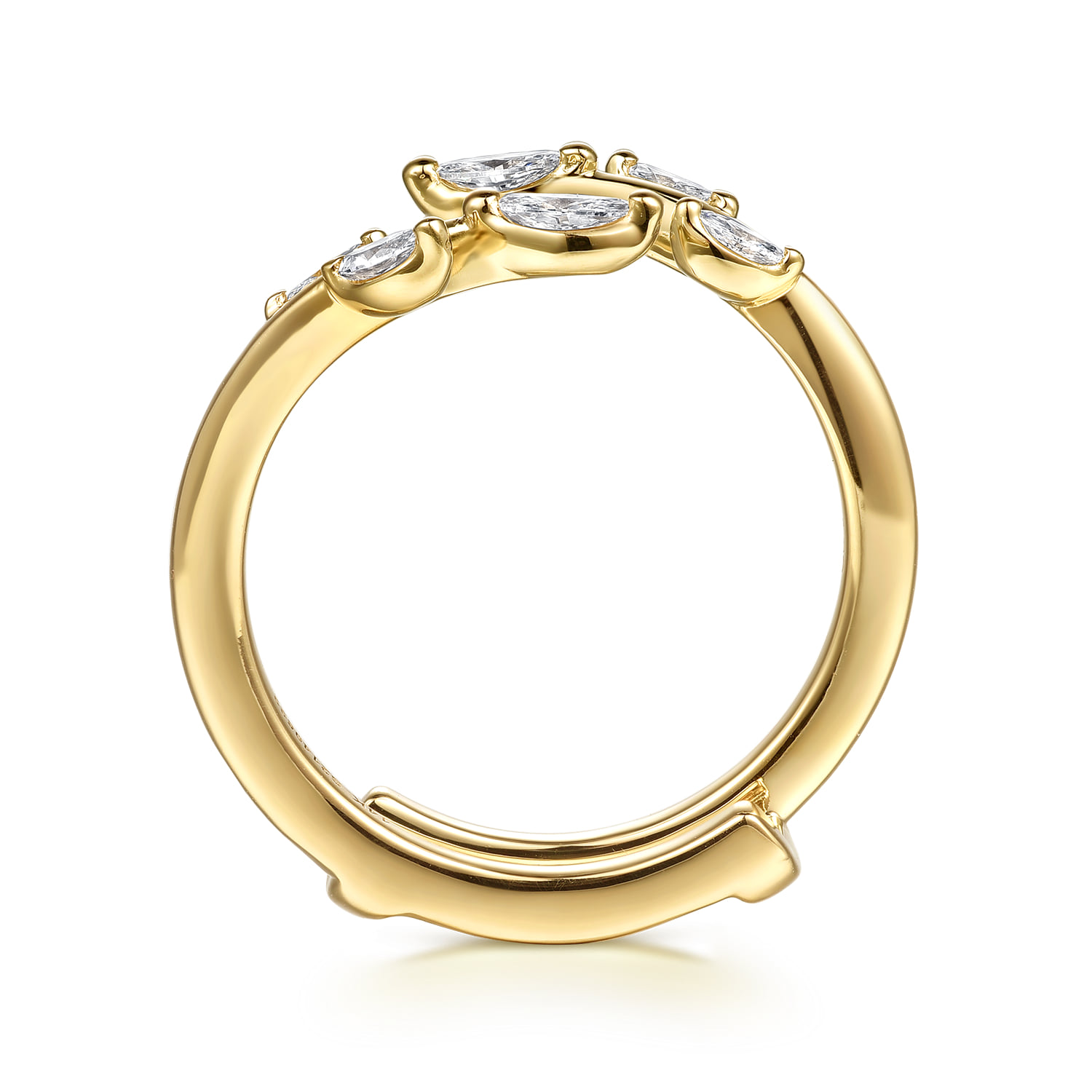 Prong set Diamond Ring Enhancer in 14K Yellow Gold, photograph 2