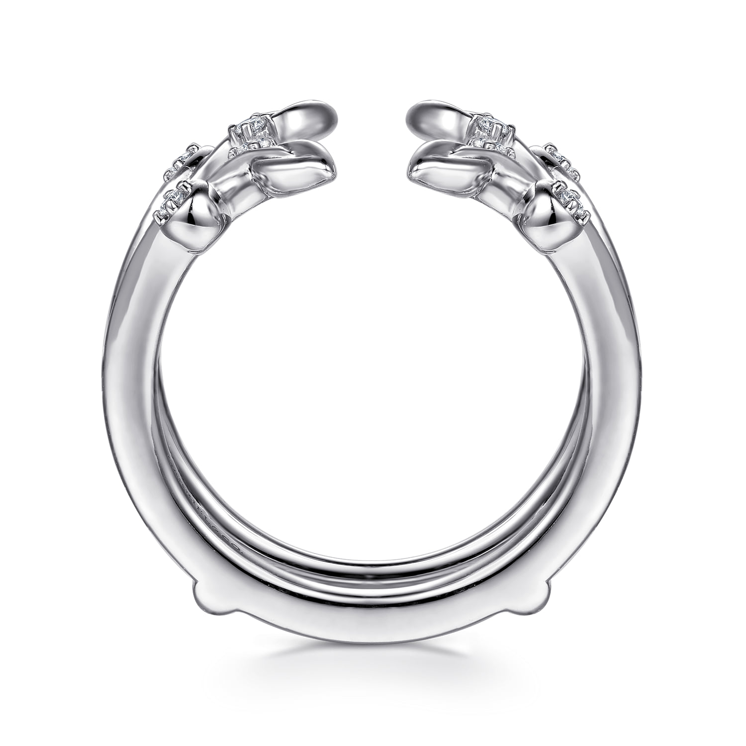 Prong set Diamond Ring Enhancer in 14K White Gold, photograph 2