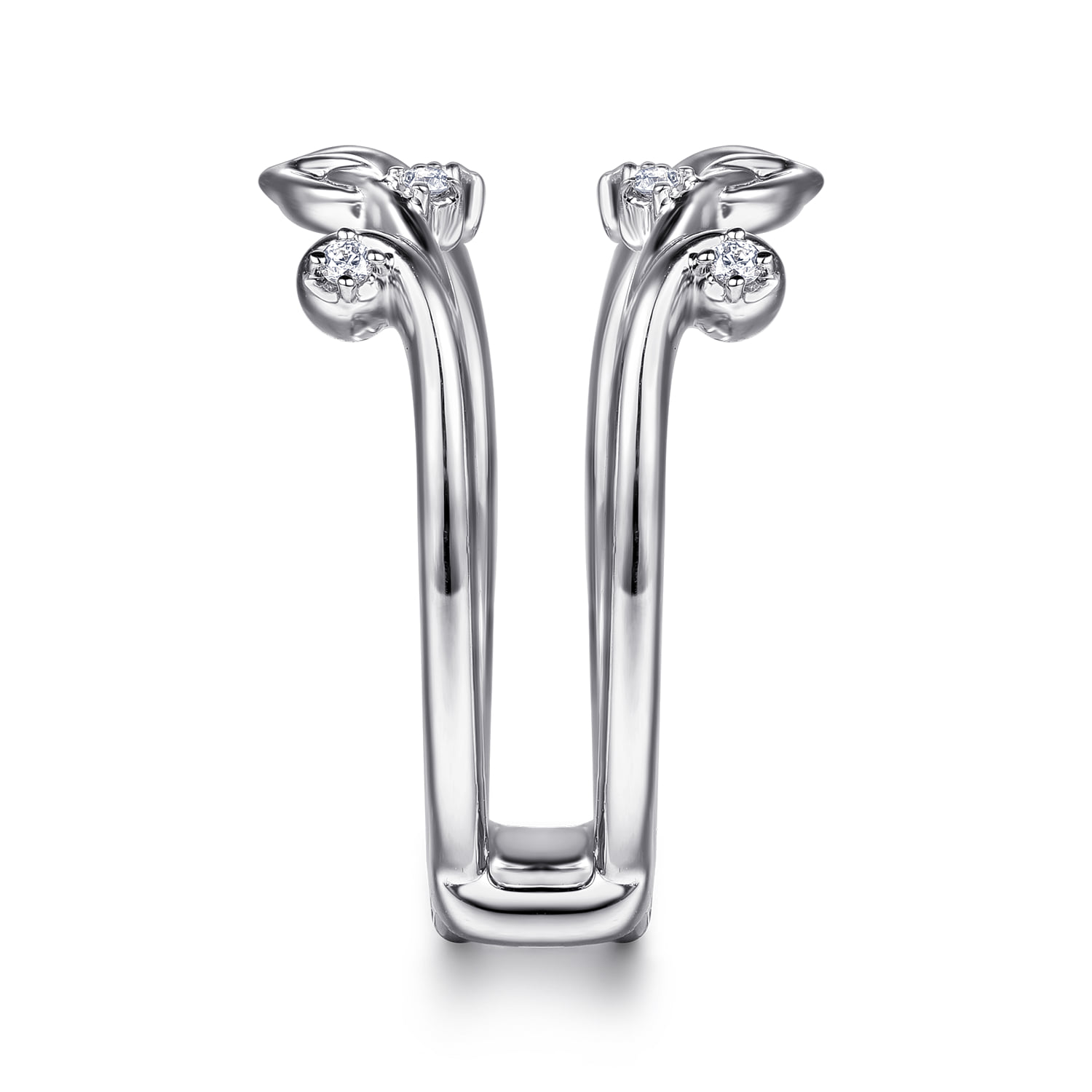 Prong set Diamond Ring Enhancer in 14K White Gold, photograph 4