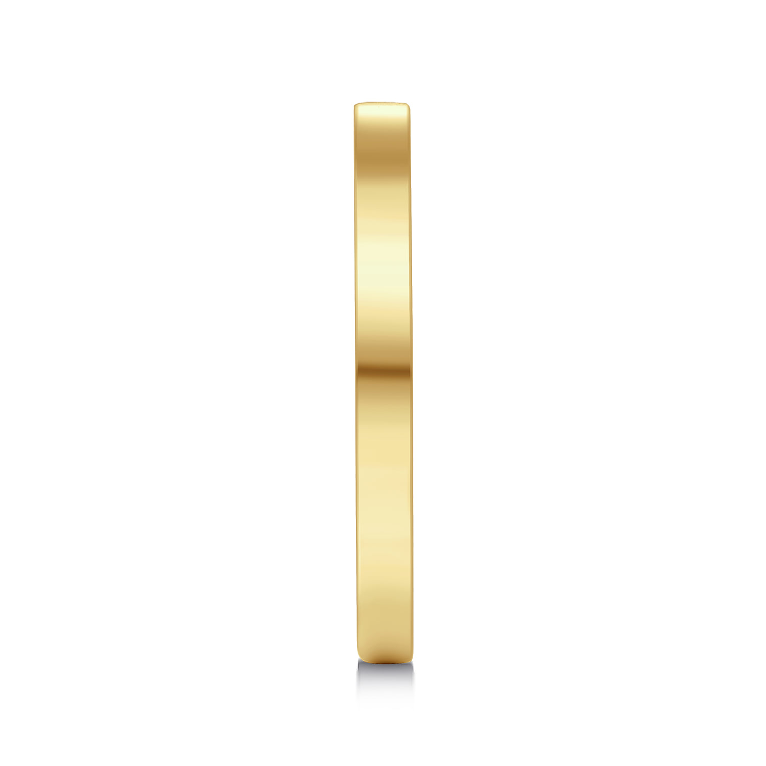 2mm High Polished Cigar Band in 14K Yellow Gold, photograph 4