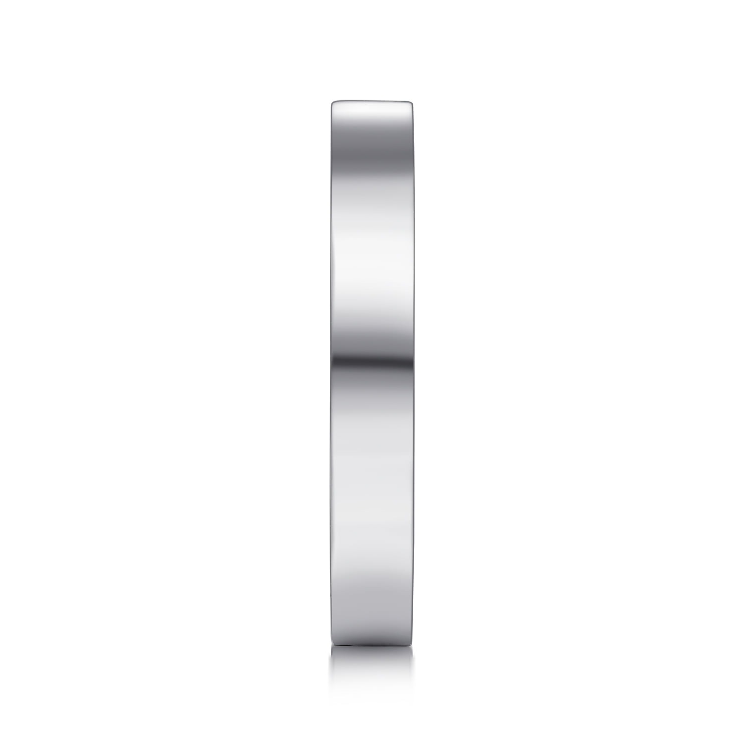 3mm High Polished Cigar Band in 14K White Gold, photograph 4