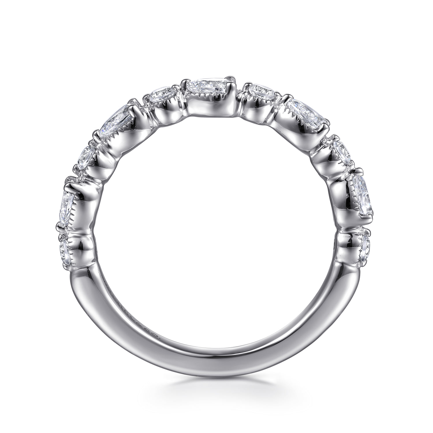 Diamond Anniversary Band in 14K White Gold, photograph 2