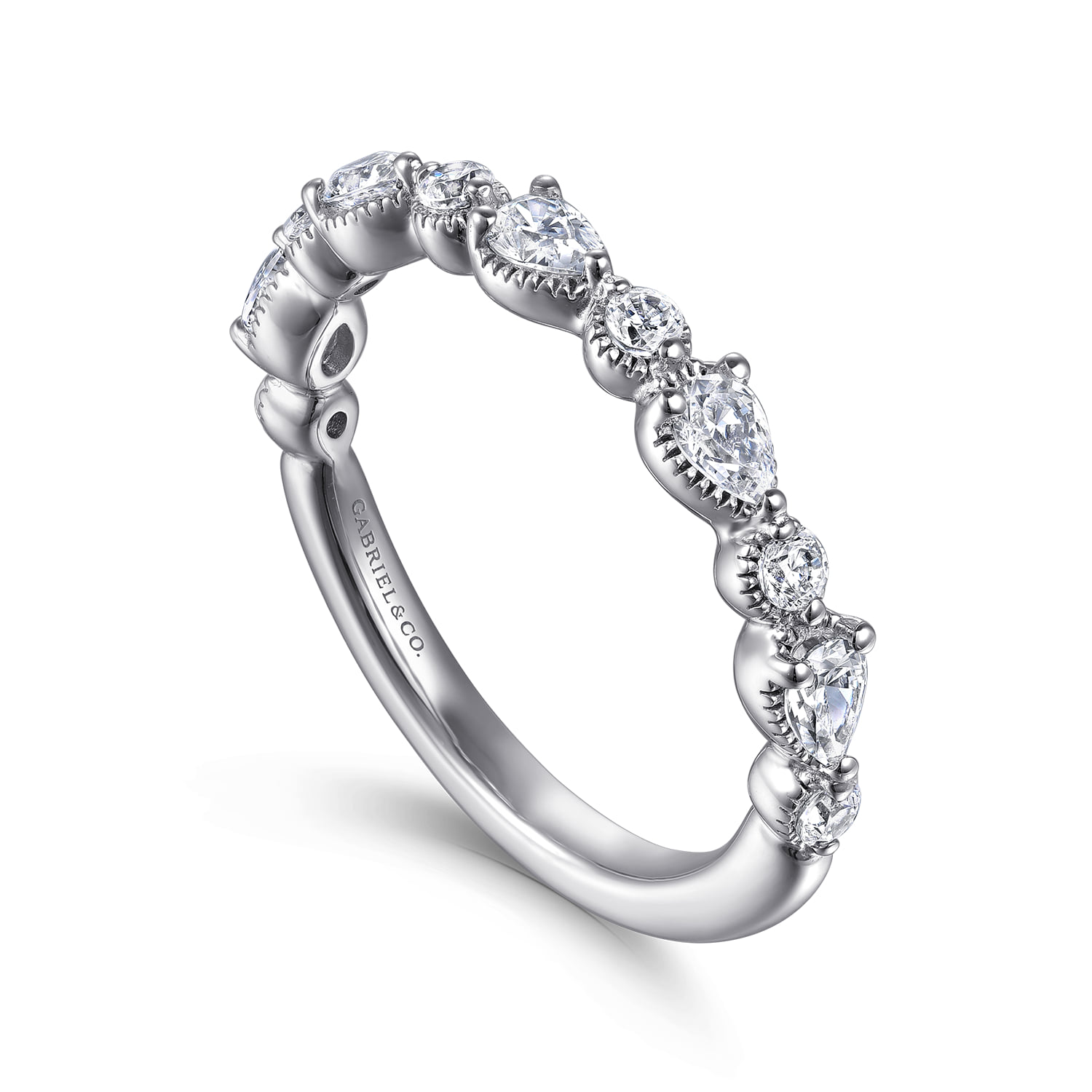 Diamond Anniversary Band in 14K White Gold, photograph 3