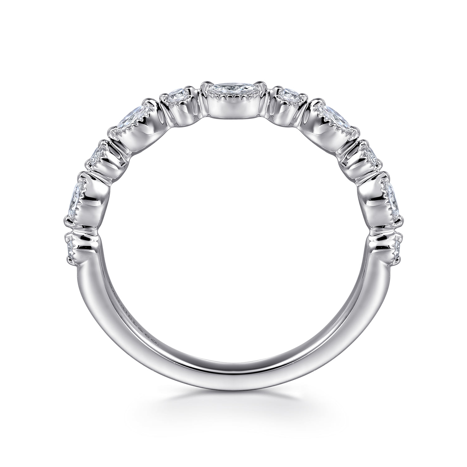 Diamond Anniversary Band in 14K White Gold, photograph 2