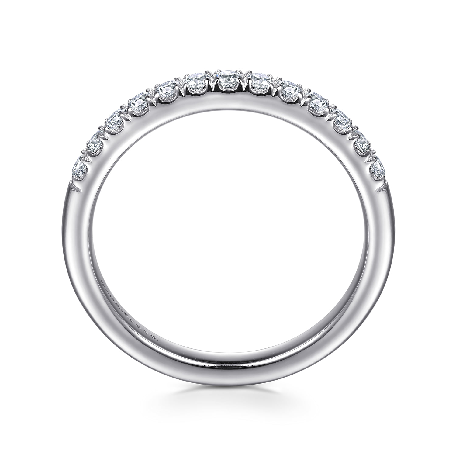 Diamond Wedding Band in 14K White Gold, photograph 2