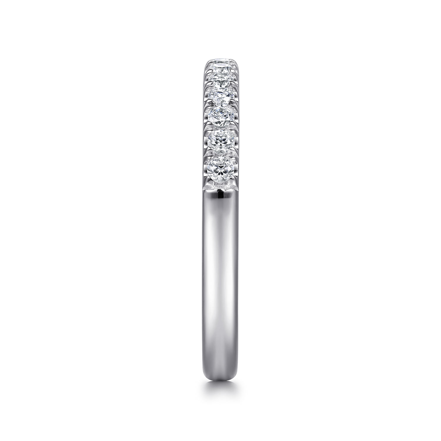Diamond Wedding Band in 14K White Gold, photograph 4