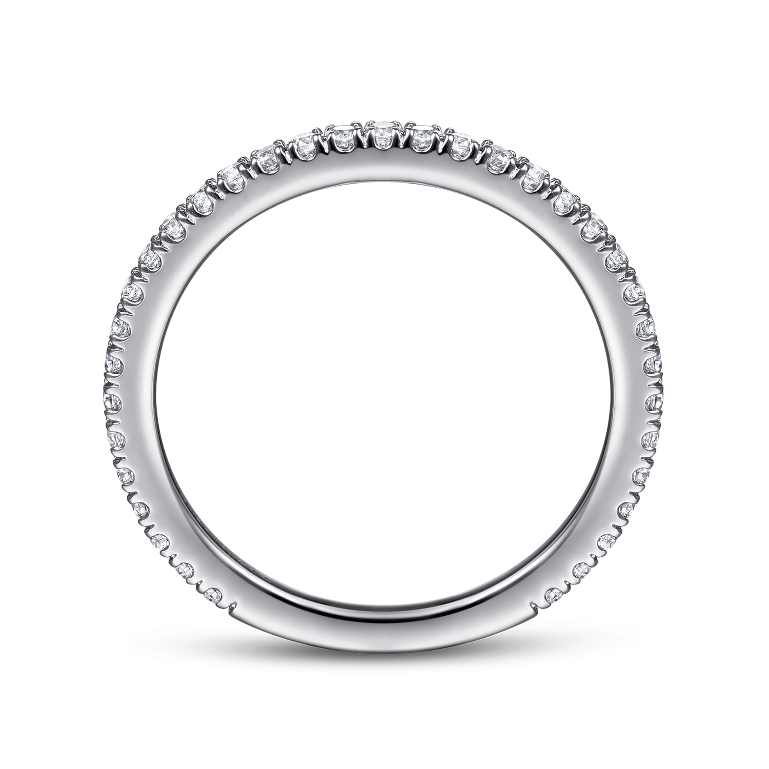 Diamond Wedding Band in 14K White Gold, photograph 2