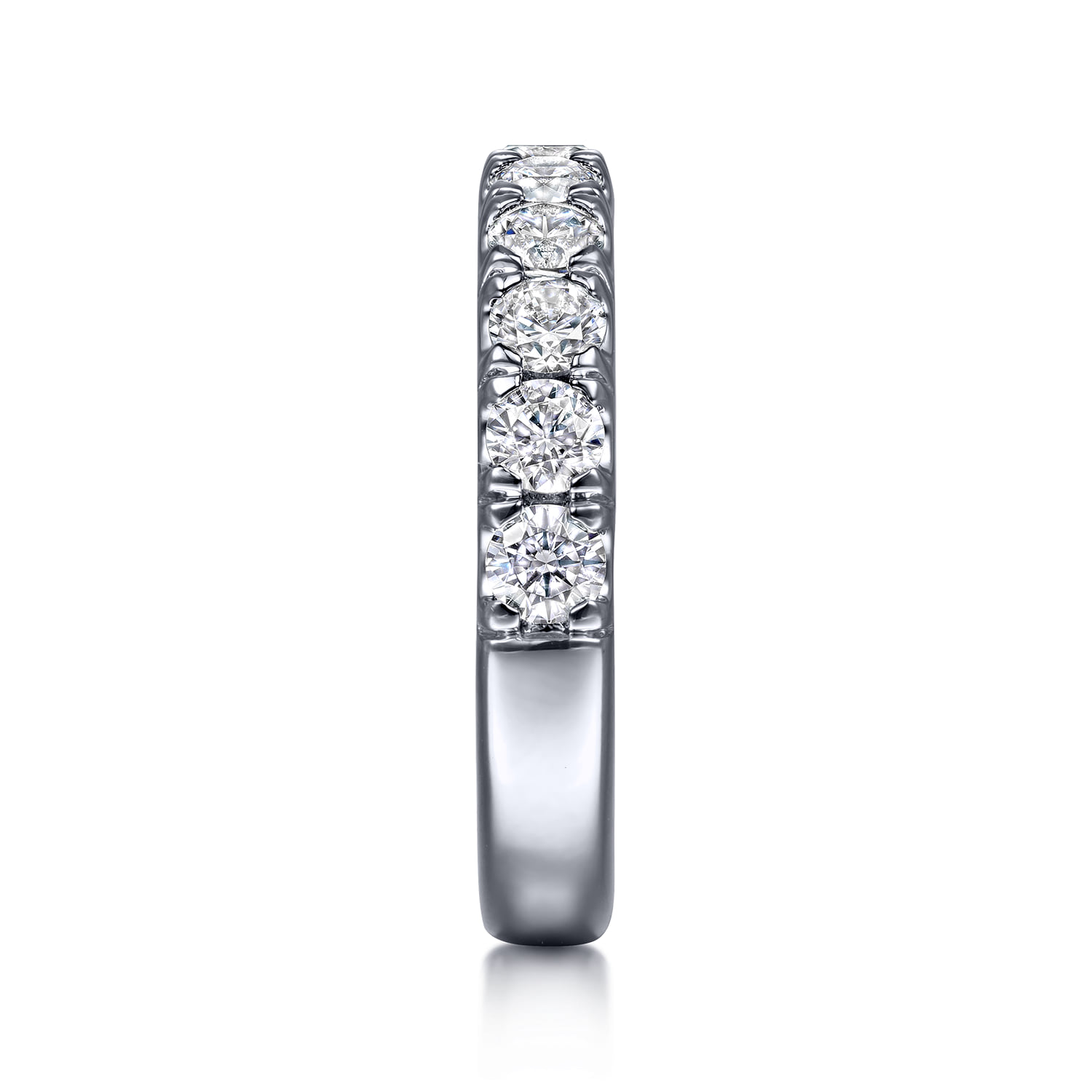 Diamond Wedding Band in 14K White Gold, photograph 4
