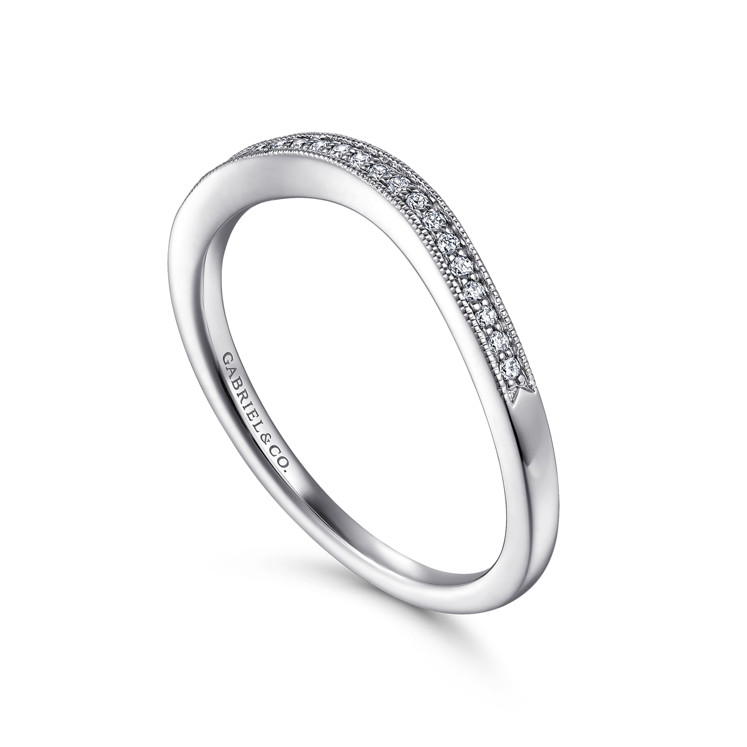 Diamond Anniversary Band in 14K White Gold, photograph 3