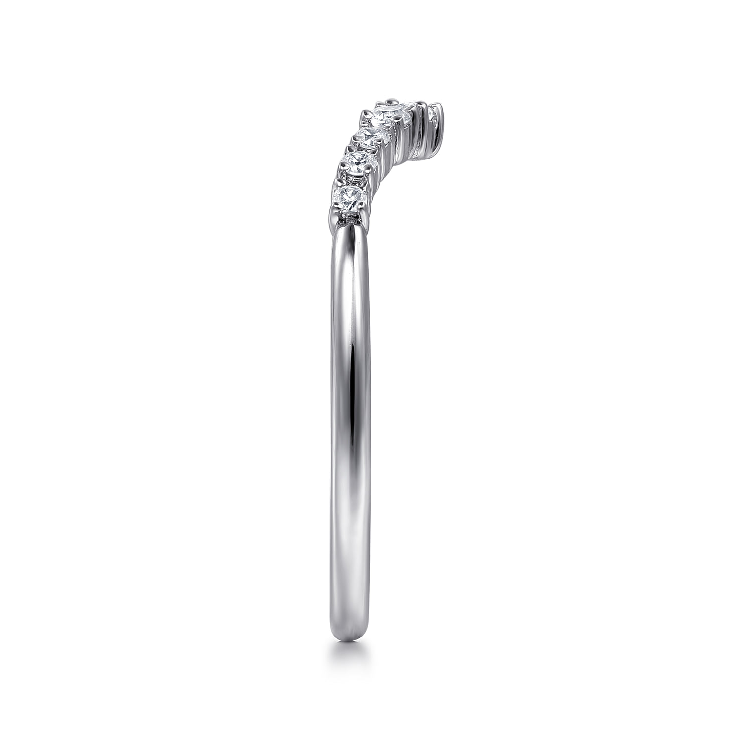 Prong Set Diamond Anniversary Band in 14K White Gold, photograph 4
