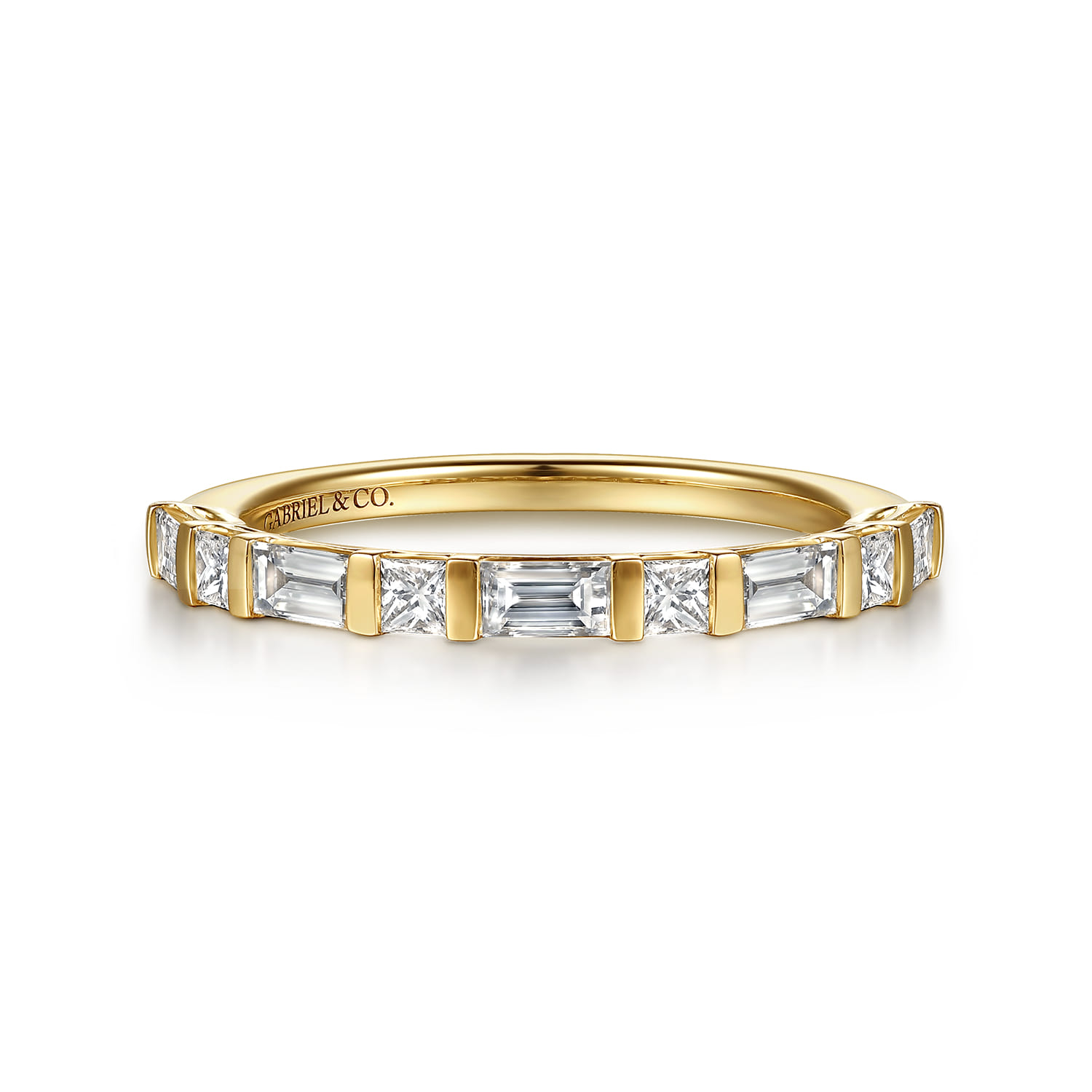 Prong Setting and Channel Setting Diamond Wedding Band