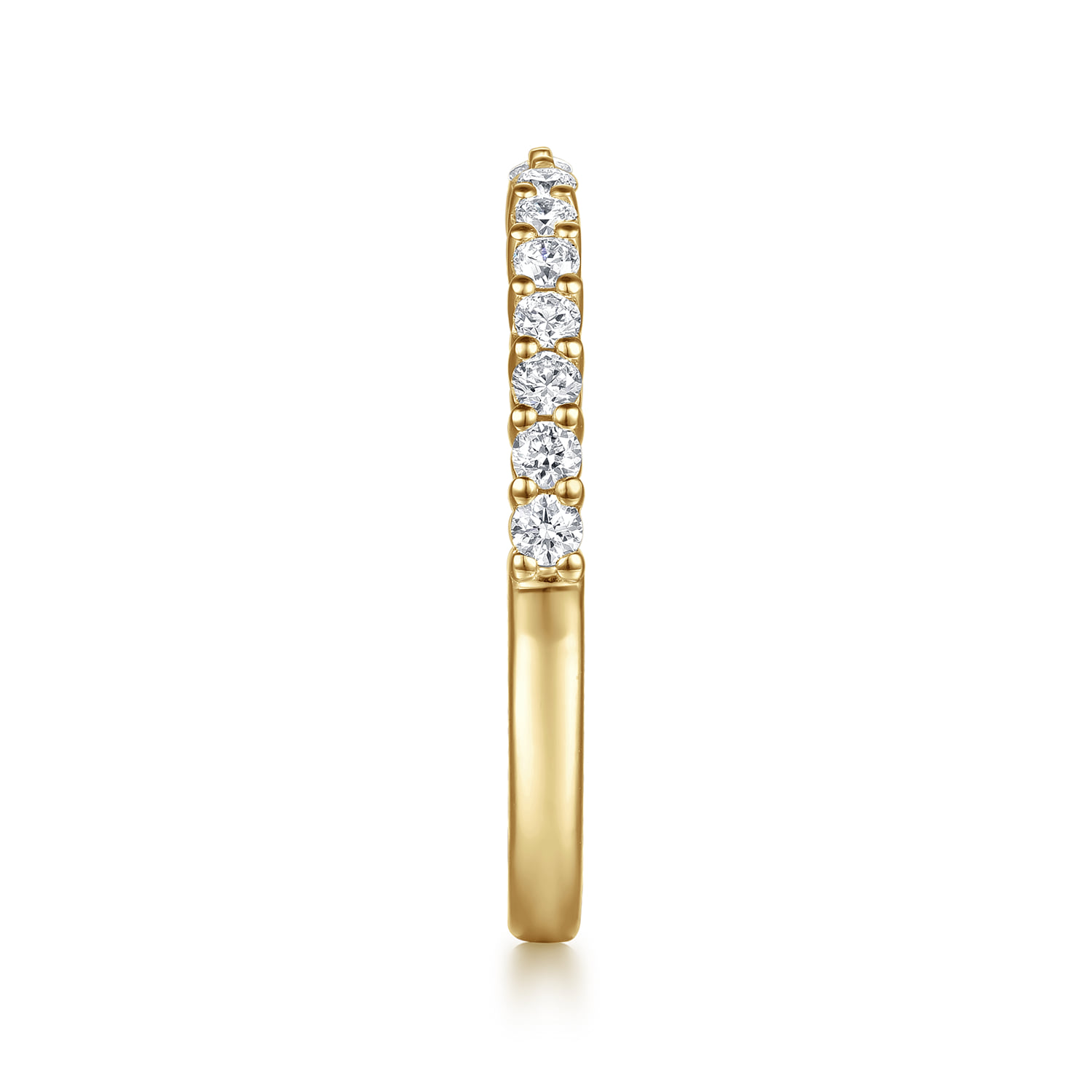 Prong Setting Open Diamond Anniversary Band in 14K Yellow Gold, photograph 4