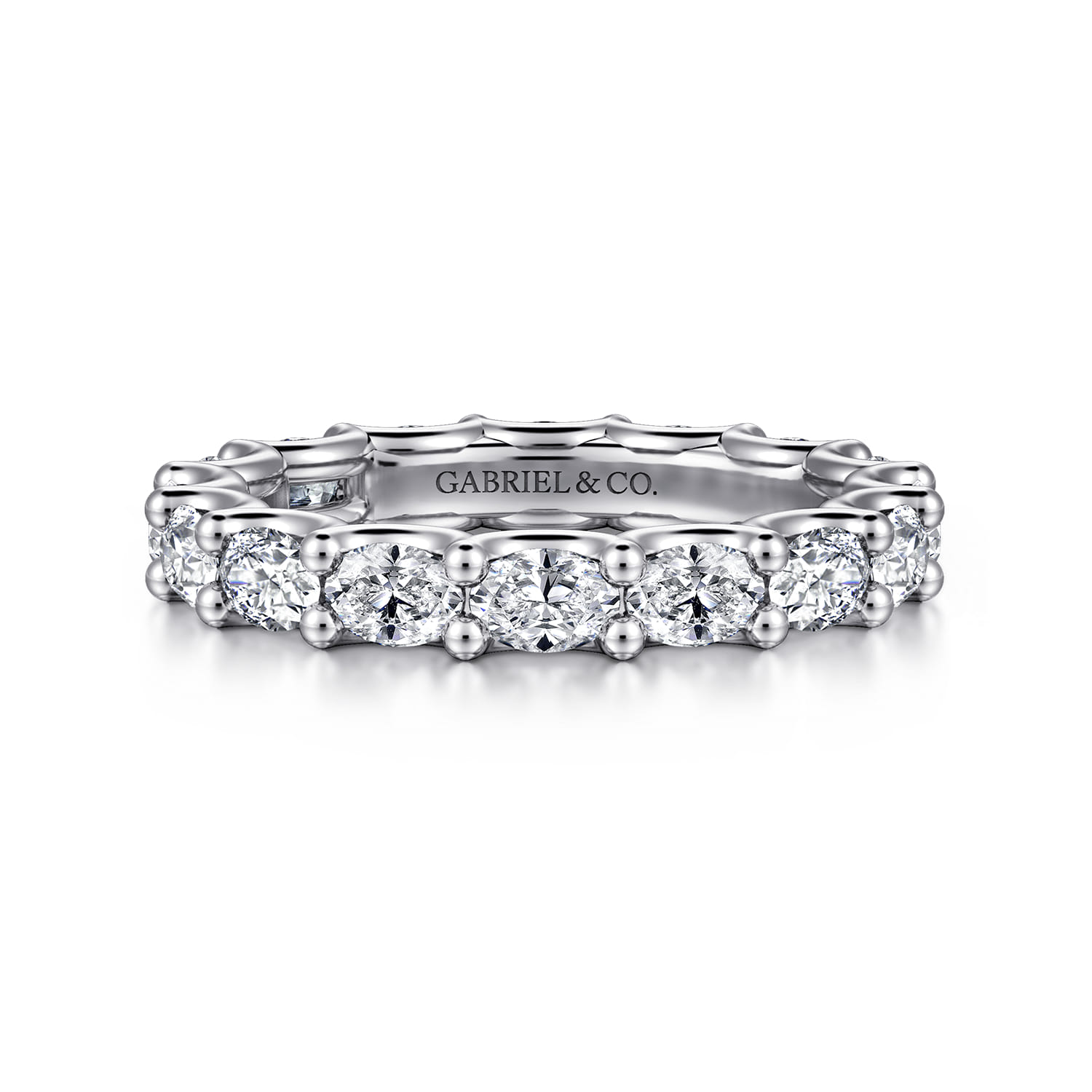 Scallop Setting East West Diamond Eternity Band