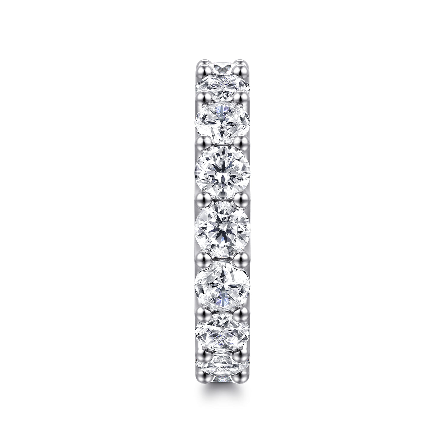 Scallop Setting Diamond Eternity Band in 14K White Gold, photograph 4