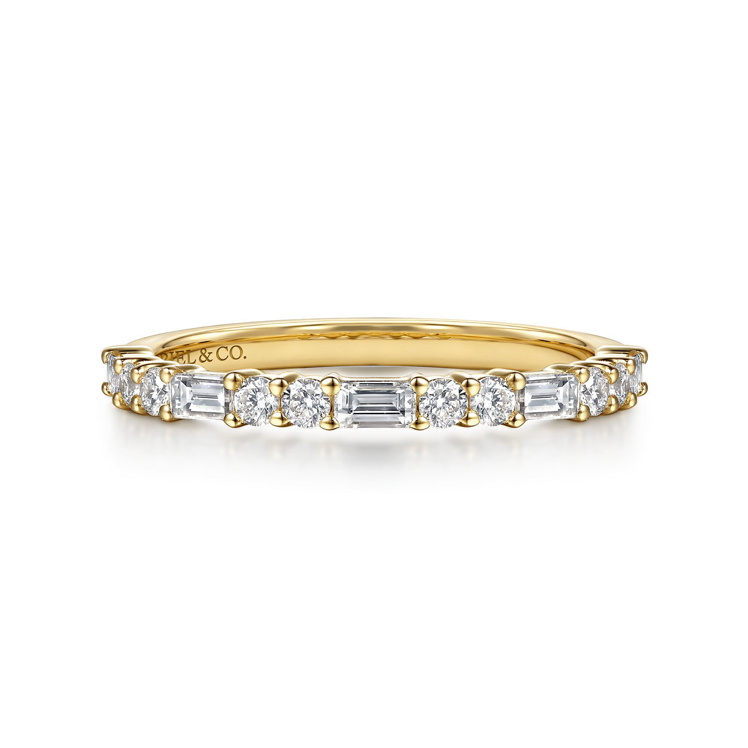 Prong Set Baguette and Diamond Anniversary Band