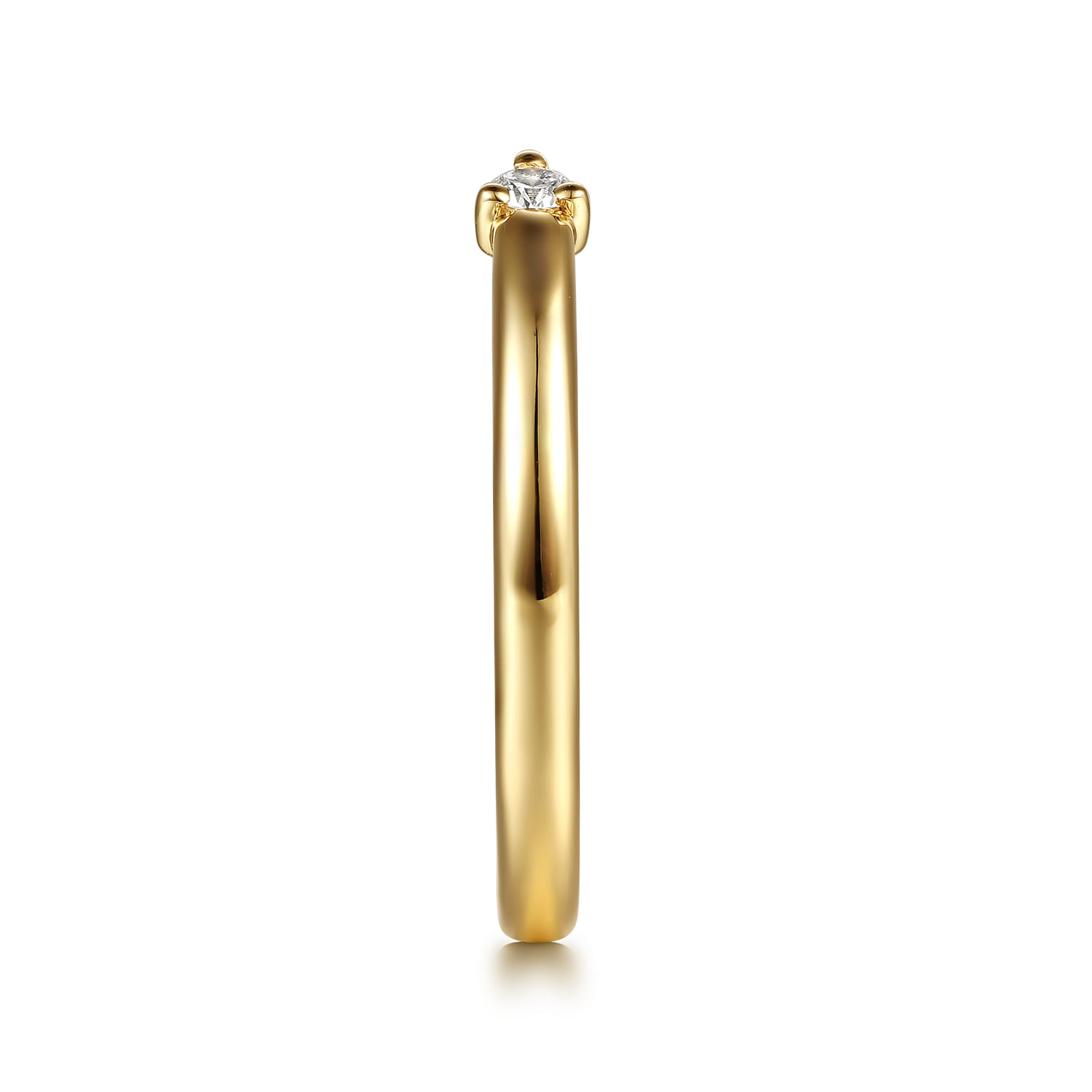 Prong Set Diamond Open Anniversary Band in 14K Yellow Gold, photograph 4