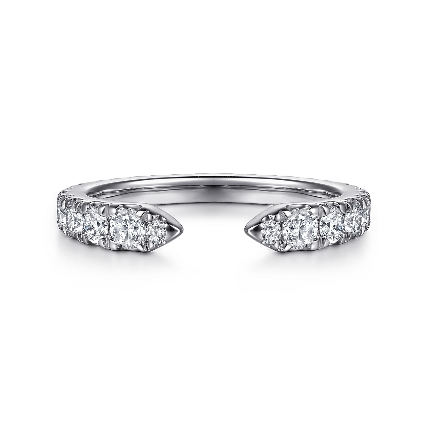 French Pave Open Diamond Eternity Band