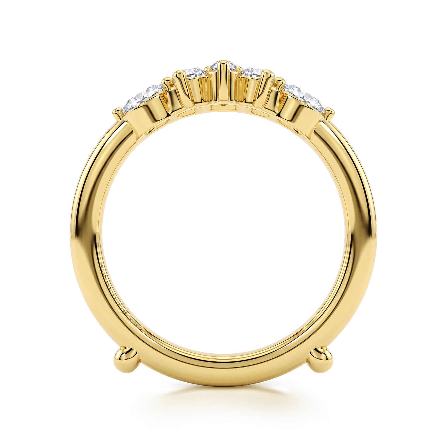 Prong set and Diamond Ring Enhancer in 14K Yellow Gold, photograph 2