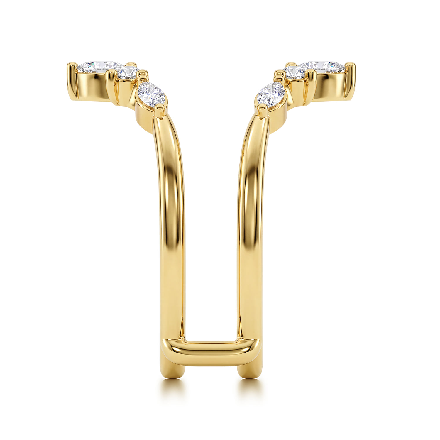 Prong set and Diamond Ring Enhancer in 14K Yellow Gold, photograph 4