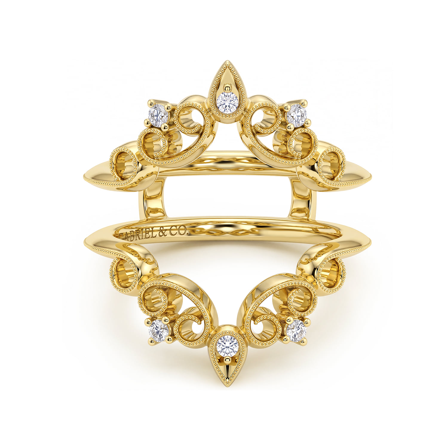 Vintage Inspired Prong set Diamond Ring Enhancer
