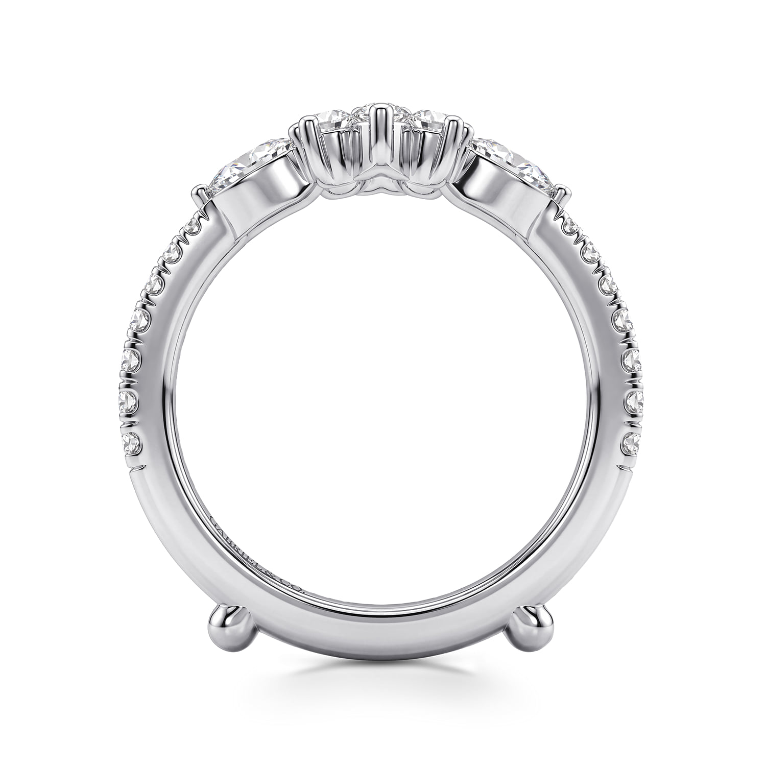 Prong set and Diamond Ring Enhancer in 14K White Gold, photograph 2