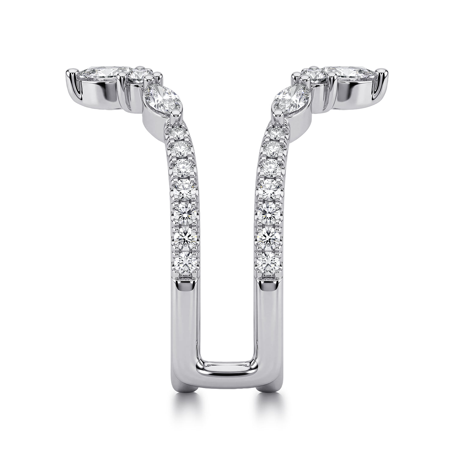 Prong set and Diamond Ring Enhancer in 14K White Gold, photograph 4