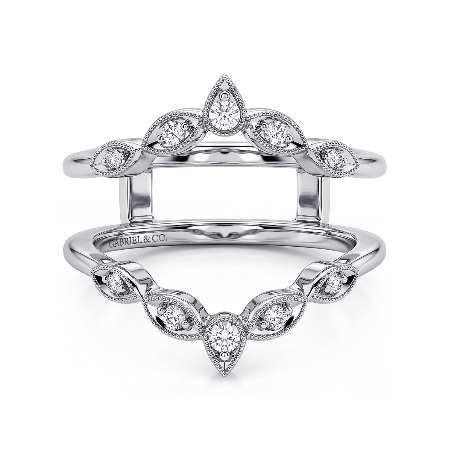 Vintage Inspired Prong set Diamond Ring Enhancer