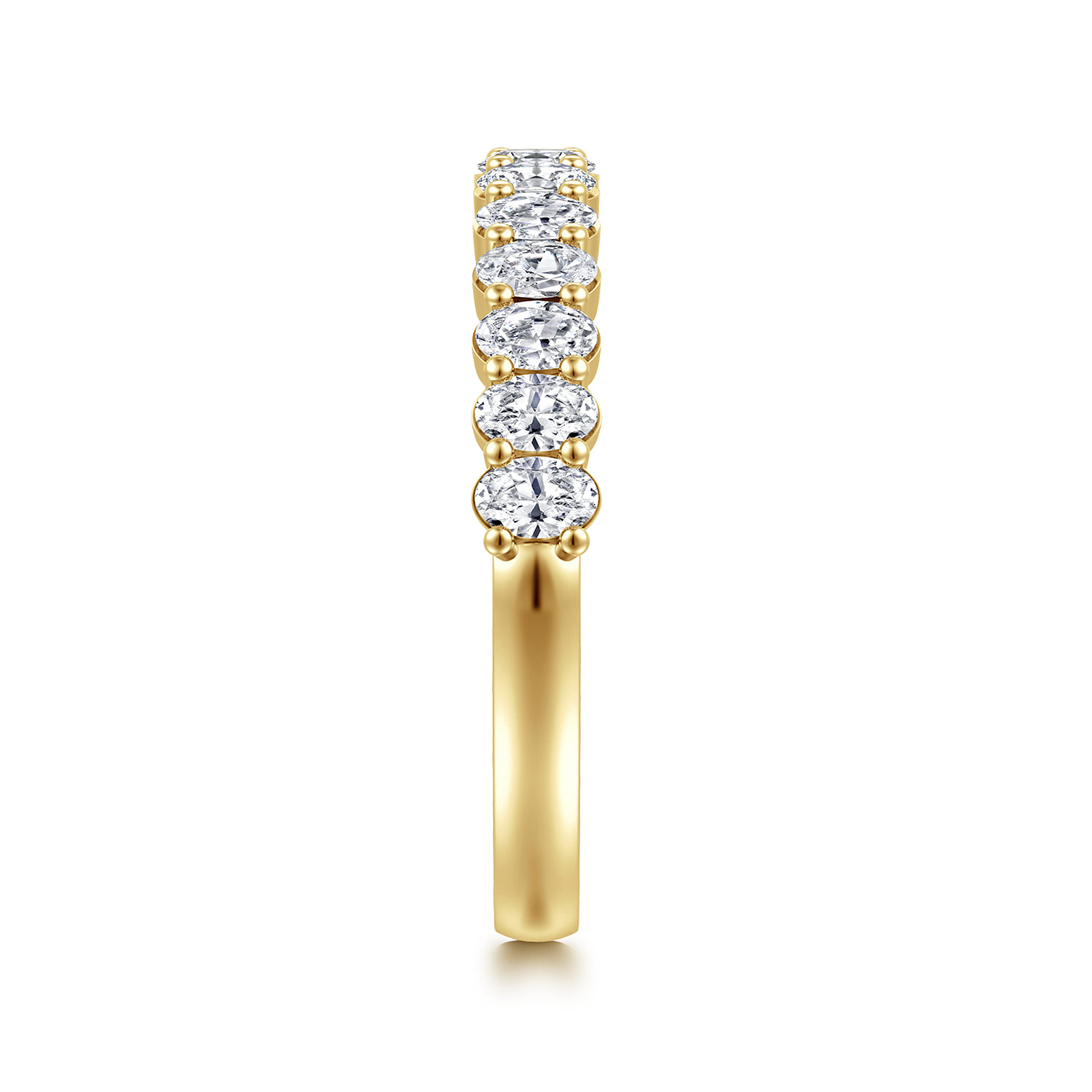 Share Prong Setting Diamond Anniversary Band in 14K Yellow Gold, photograph 4
